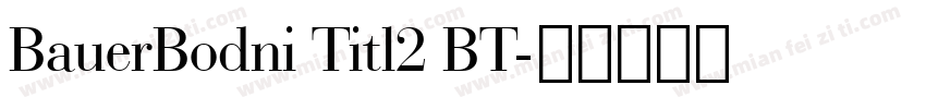 BauerBodni Titl2 BT字体转换